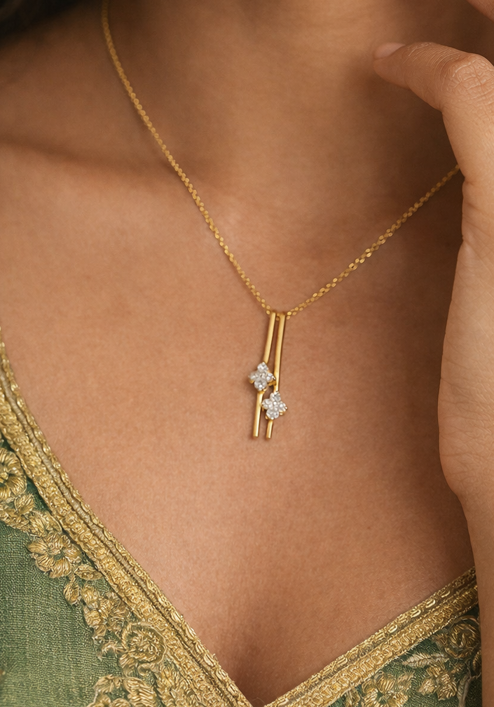 Star light Diamond Pendant with Chain
