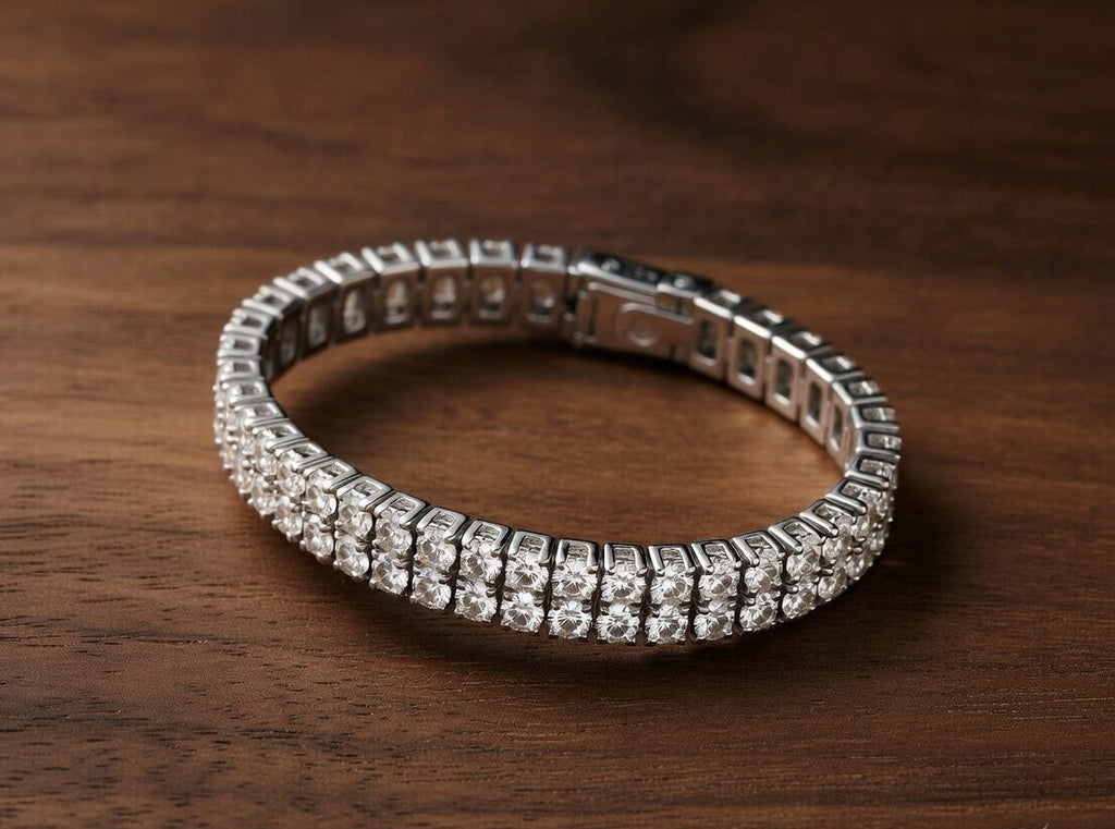 Dual line Tennis Bracelet for him