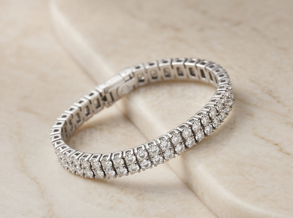 Dual line Tennis Bracelet for him