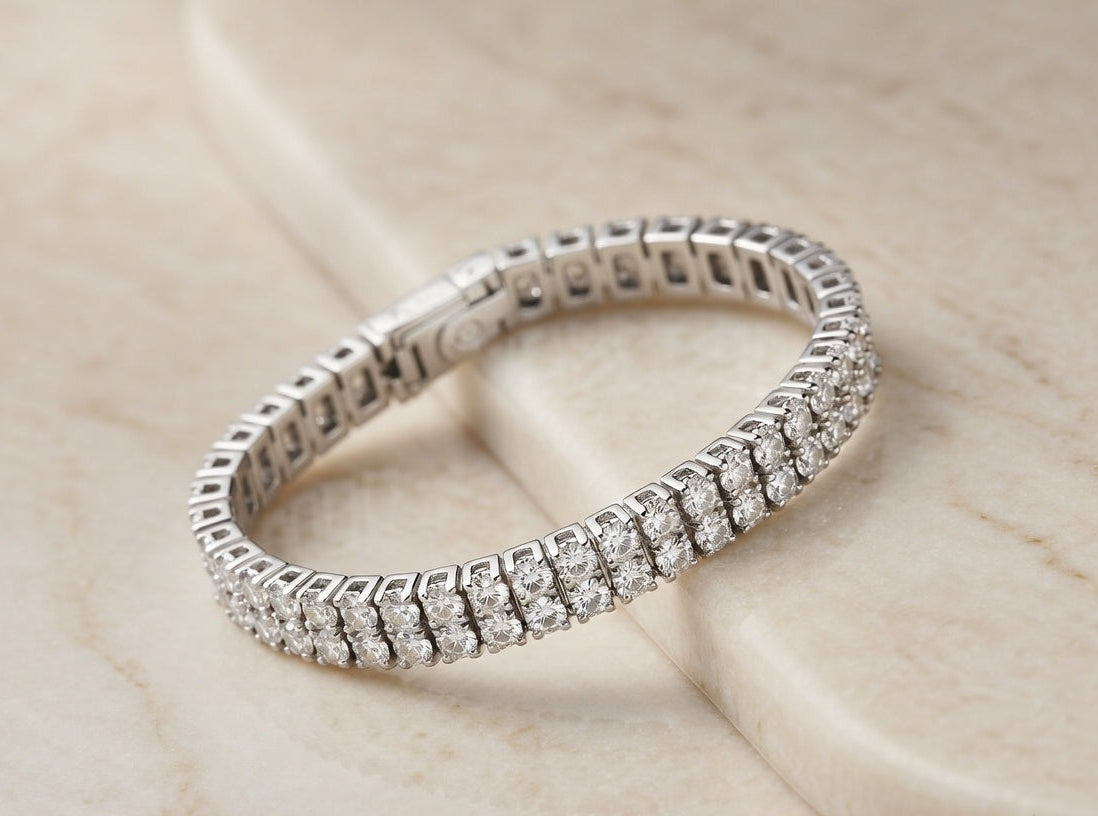 Dual line Tennis Bracelet for him